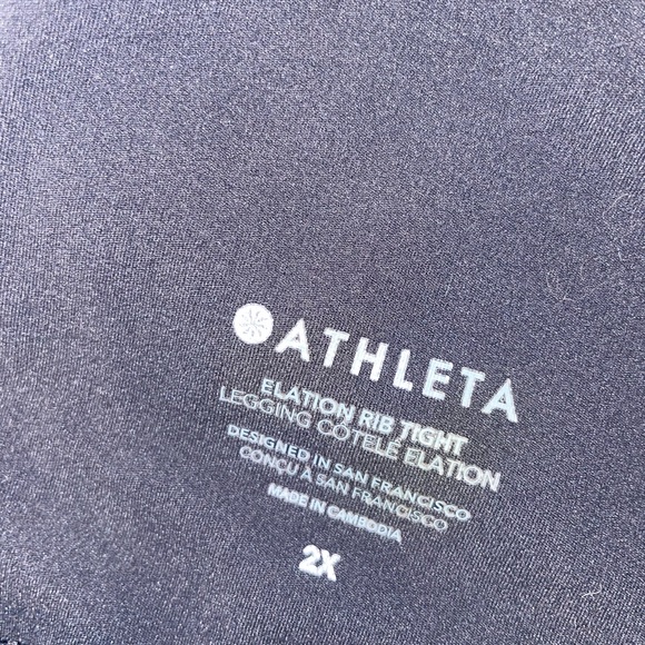 Athleta Elation tight ribbed black - Picture 2 of 4